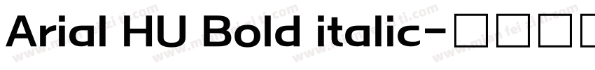 Arial HU Bold italic字体转换
